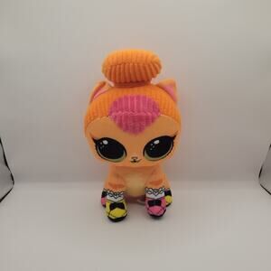 LOL Surprise Pets Neon Kitty Plush Stuffed Animal 8" Orange Toy Factory